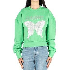 23SS (T3366 KELLY GREEN) 여성 butterfly 맨투맨_