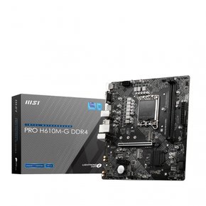 MSI PRO H610M-G DDR4 Micro-ATX [Intel H610 CPU(LGA1700) MB5701 마더보드 칩셋 탑재]