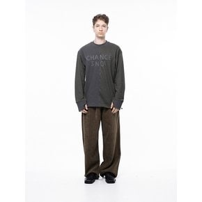 S`noi Reverse Rib Crew Neck Sweat - Khaki Charcoal /M243MT02CH