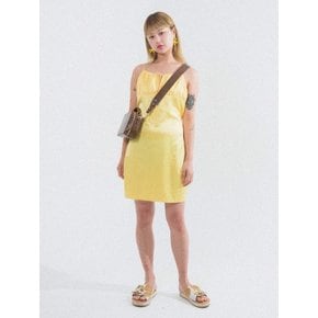 SHIRRING SLIP MINI DRESS_YELLOW