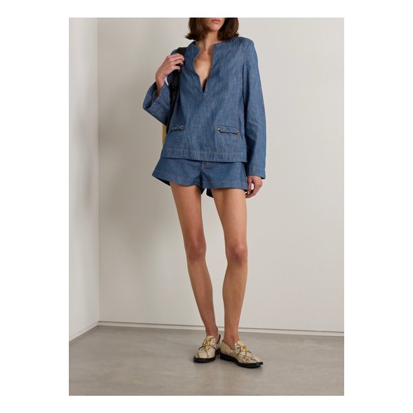 윌리 브레이드 데님 튜닉 다크 데님 1647597350955731