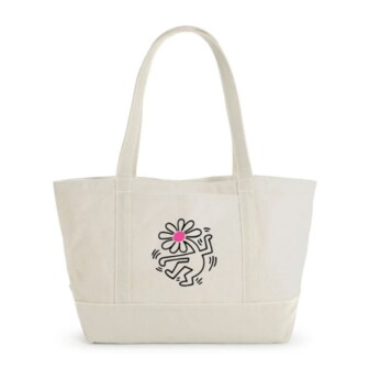  모마 X 바쿠 토트백 헤비 웨이트 캔버스 스몰 가방 Keith Haring Flower