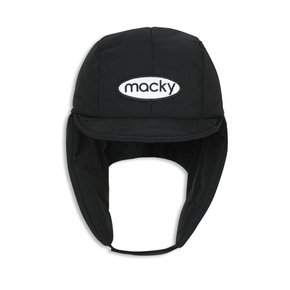 padded cap hat black