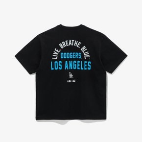 남녀공용 MLB LA 다저스 아치 슬로건 티셔츠 블랙 14413063