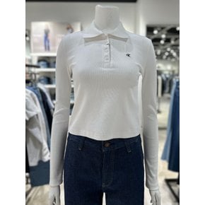 [파주점] [캘빈클라인진]여성 코튼 폴로 긴팔 티셔츠 47D288G-YAA