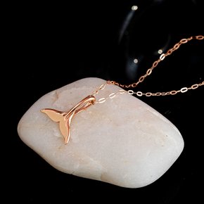 14k 돌고래 꼬리 펜던트 목걸이