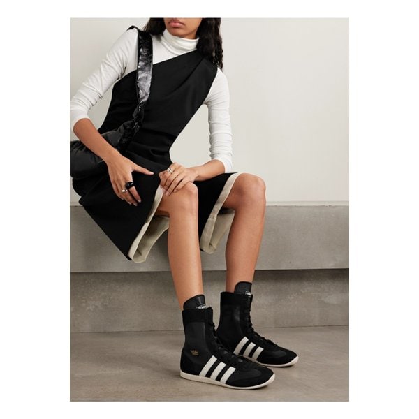 재팬 H 스웨이드 트리밍 가죽 하이탑 스니커즈 블랙 46376663162926280