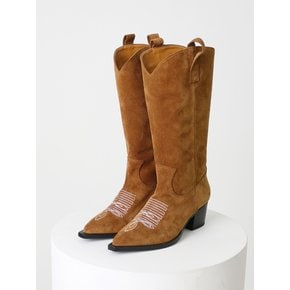 Four Seasons Western Half Boots Brown