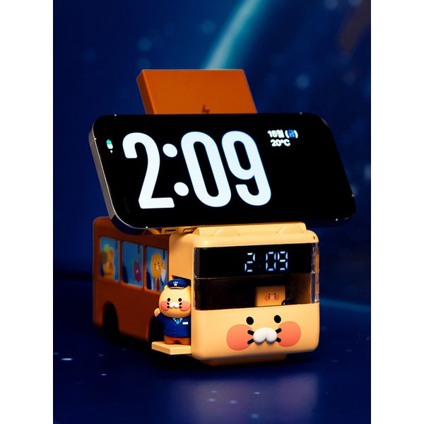 춘식버스 2in1무선충전 LED 시계