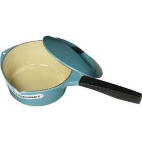 영국 르쿠르제 무쇠냄비 Le Creuset Enameled Cast Iron 1.5 quart Raymond Loewy Saucepan Turq