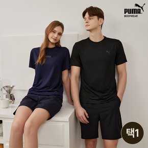 비노출 (이월) [푸마 바디웨어]남녀공용 레귤러핏 홈웨어 셋업 상하의 2종세트 택일