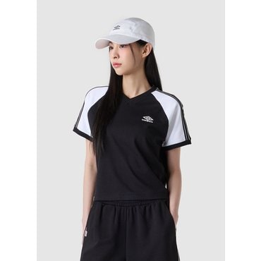엄브로 여성용 HBL OG 사이드다이아 우먼스 브이넥 반팔 티셔츠 UQ322CRS81BLK