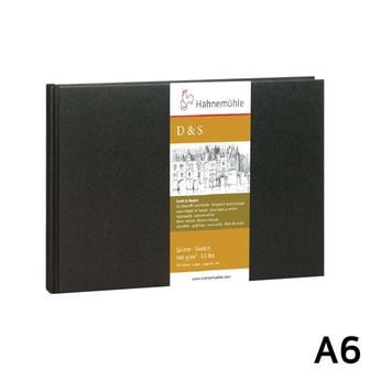 1300K 하네뮬레 D S 스케치북 BLACK 풍경 A6 140g 62매