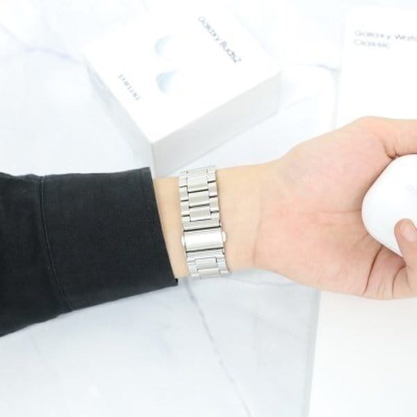 커브형 갤럭시워치 4 클래식 메탈 스트랩 쥬빌레 루프 밴드 시계줄