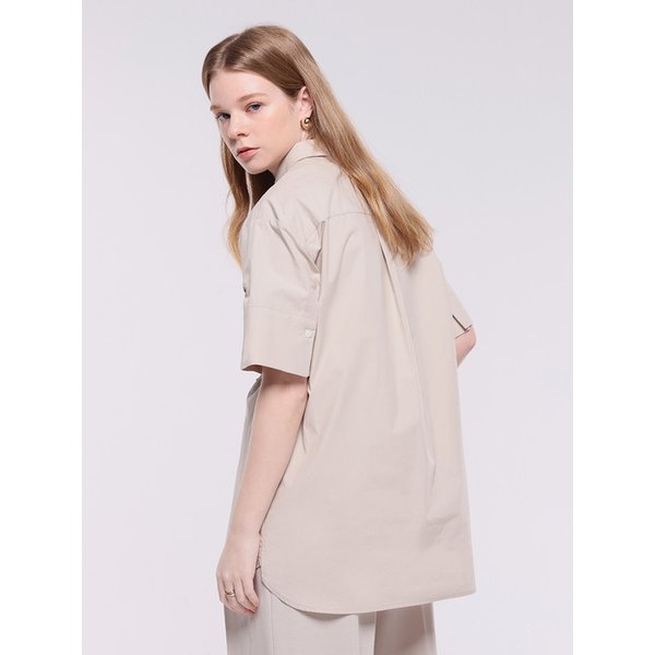 BUTTON POCKET SHIRT - BEIGE
