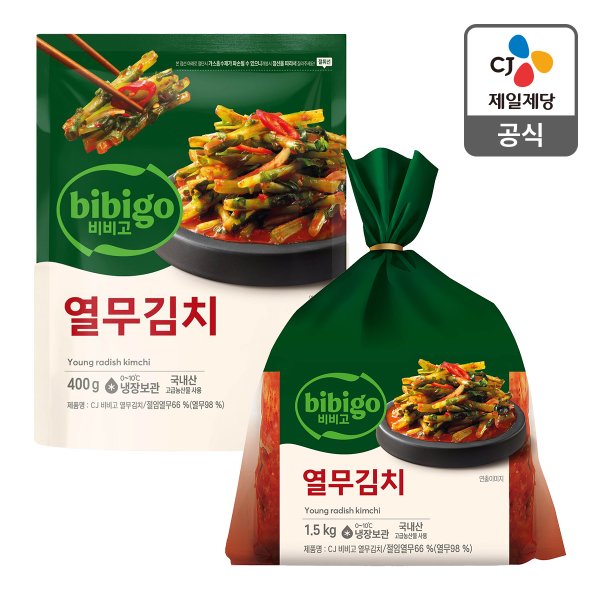 [본사배송] 비비고 열무김치 1.5kg+400g (총 1.9kg)