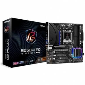 ASRock B650M PG Riptide WiFi AMD Ryzen 7000 CPU (Soket AM5) B650 Micro ATX 마더보드 시리즈