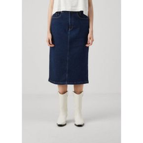 4754370 GAP ARCHIVE BACK MIDI SKIRT FRATER - Denim skirt medium wash