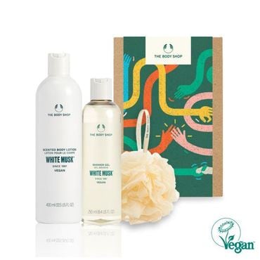 더바디샵 화이트 머스크 샤워젤 250ML & 바디로션 400ML 선물세트 (887804) [신세계의정부점]