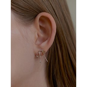 [진주귀걸이 2종 증정] Tie ribbon earring