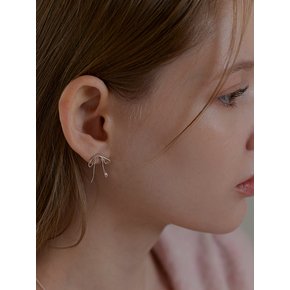 [진주귀걸이 2종 증정] Tie ribbon earring