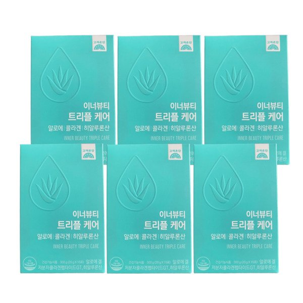 고려은단 이너뷰티 트리플케어 알로에 콜라겐 히알루론산 300g 6박스