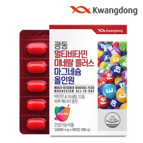 멀티비타민미네랄 플러스 마그네슘 올인원 90정 3박스(9개월분) / 22종 종합 비타민 미네랄 비오틴 엽산