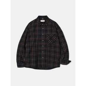 리뉴얼 Fluff Mood Check shirt S24 Navy
