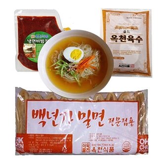  옥천 백년가 밀면-2kg+비밤장500+육수5봉=셋트(10인분)