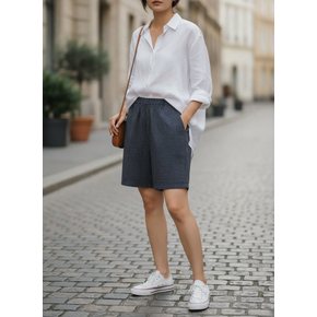 스트라이프 코튼믹스 캐주얼 반바지 1318195