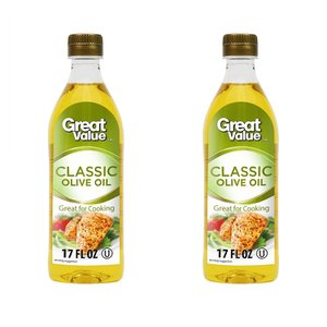  [해외직구]그레이트밸류 클래식 올리브오일 502ml 2팩 Great Value Classic Olive Oil 17oz