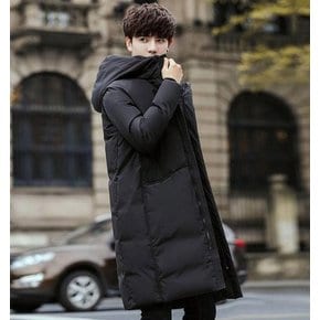 남성 덕다운 롱패딩 겨울 자켓 후드 롱점퍼 (11549324A)