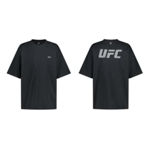 UFC 리플렉티브 로고 오버핏 반팔 티셔츠 블랙 U2SSV2150BK