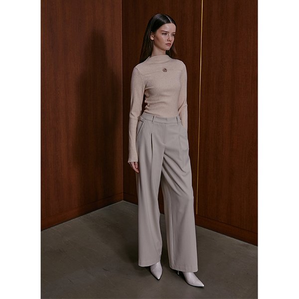 [시흥점] 여성  금속 장식 포인트 슬림 티셔츠 (ER4CL762)