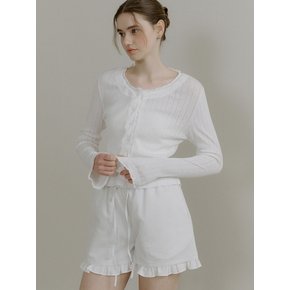 comos 1399 punching lace cardigan (white)
