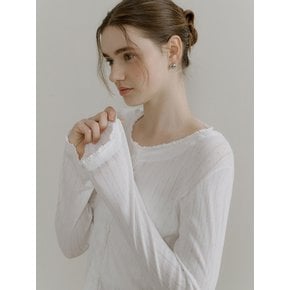comos 1399 punching lace cardigan (white)
