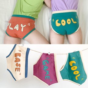 아동 레터링 코튼 삼각팬티 3P세트_P335799824