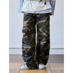 파라슈트 카고 와이드 데님 팬츠 [CAMO BROWN]