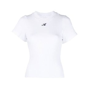 [악셀 아리가토] T shirt A0806004 SCRIPT A WHITE WHITE