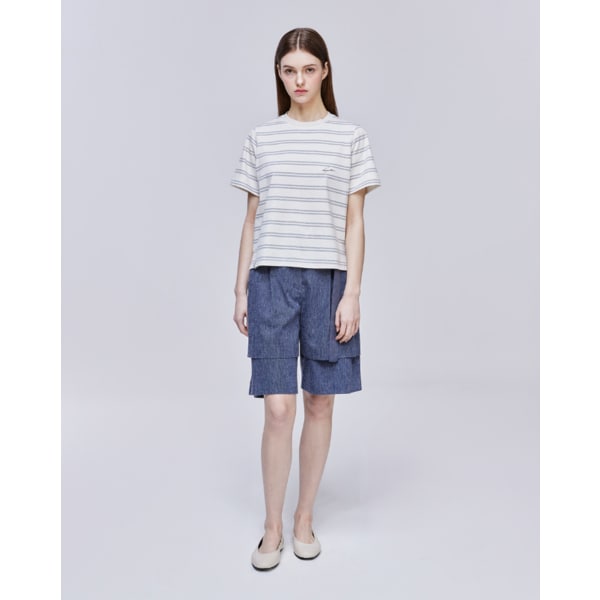[파주점] [송지오우먼]송지오 시그니처 레이어드 쇼츠 블루 WH3PT326BL