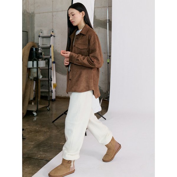 Suede Jumper Shirt_BROWN