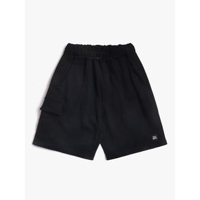 ICON SWEAT CARGO SHORTS (BLACK)