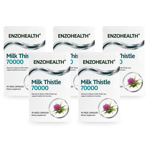 뉴질랜드 Enzo Health 엔조헬스 밀크 시슬 70000 70정 5팩