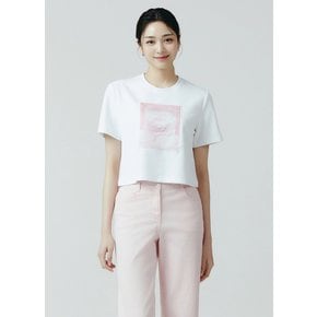 [24 S/S] 텍스쳐 블록 크롭 티셔츠 ITO3WTS220