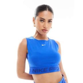 4734633 Nike Training Pro 365 cropped tank top in blue