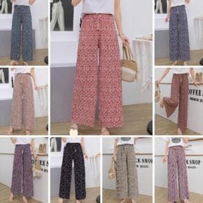 9부 촌캉스 할머니 몸빼바지 플리츠 쿨 팬츠 고무줄 밴딩 바지 KK980 (S38306049)
