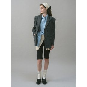 U Leah Wool Double Jacket_Mix Gray