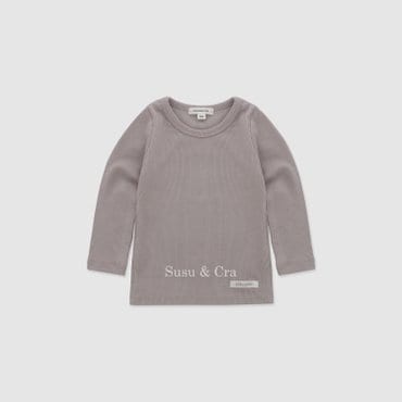슈슈앤크라 mini 라이렌 골지 티셔츠 ㅡ 바이올렛