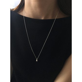 마이보부 long drop necklace silver