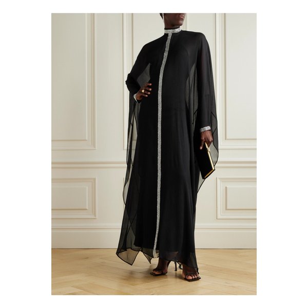 톨러 마르모 파르테논 스와로브스키 크리스털 장식 실크 크레퐁 가운 블랙 46376663162868085